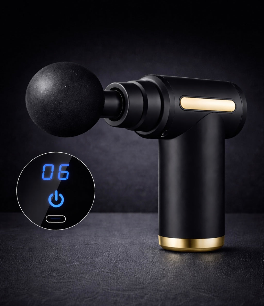 RELIEVIX- Massage Gun Compacta- Alivio Muscular Profundo em Minutos